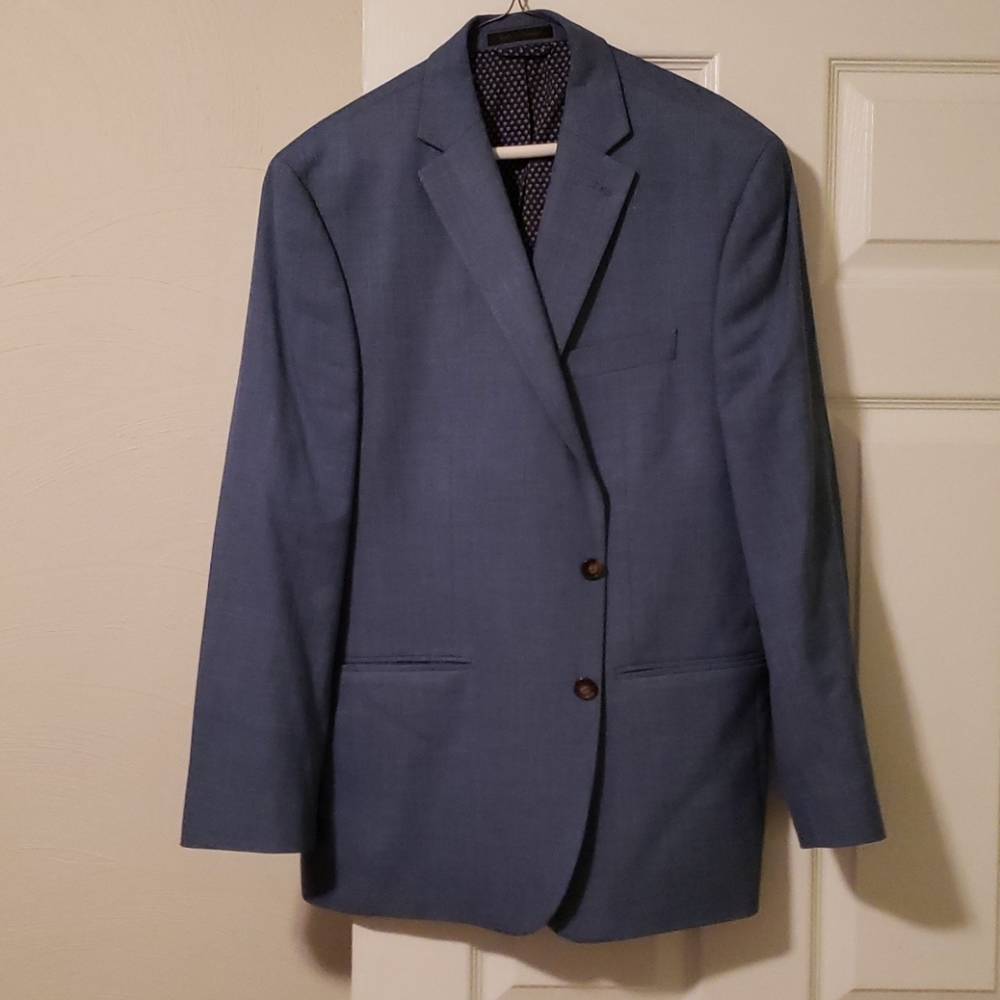 Chaps Sport Coat Blue w/ patterned liner 44R